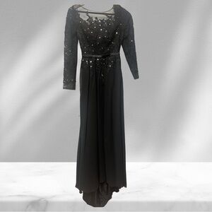 Sophisticated Black Long Sleeve Dress